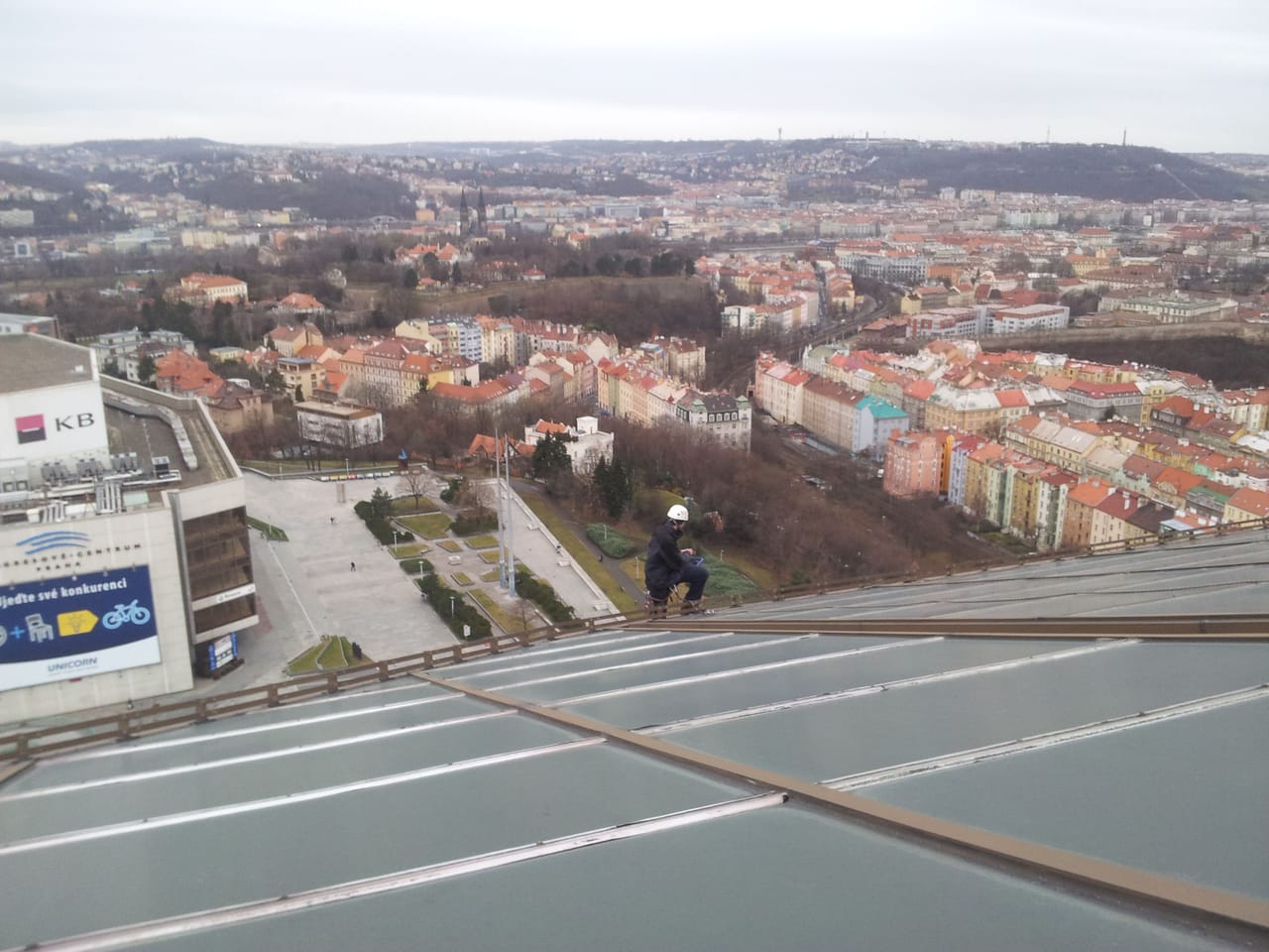 Painting the roof