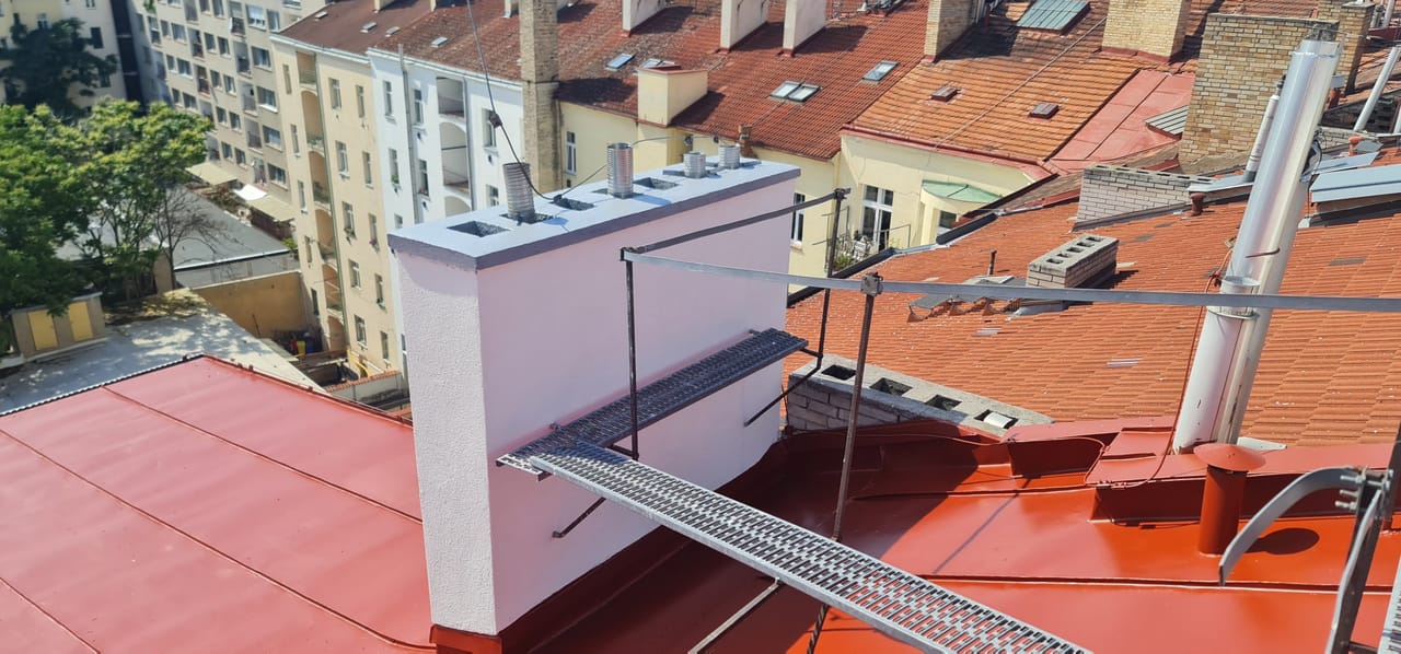 Repaired chimney